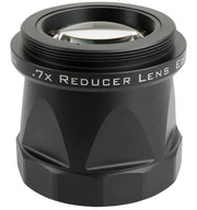 Celestron EdgeHD 9.25 .7x reducer lens for telescope accessories, shown attached to telescope optical tube.