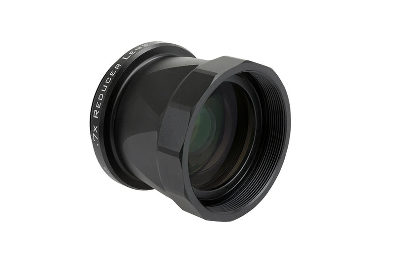 Celestron .7x Reducer Lens for EdgeHD 9.25 telescope, accessory reducing focal length for wider field of view, black lens with mounting hardware.