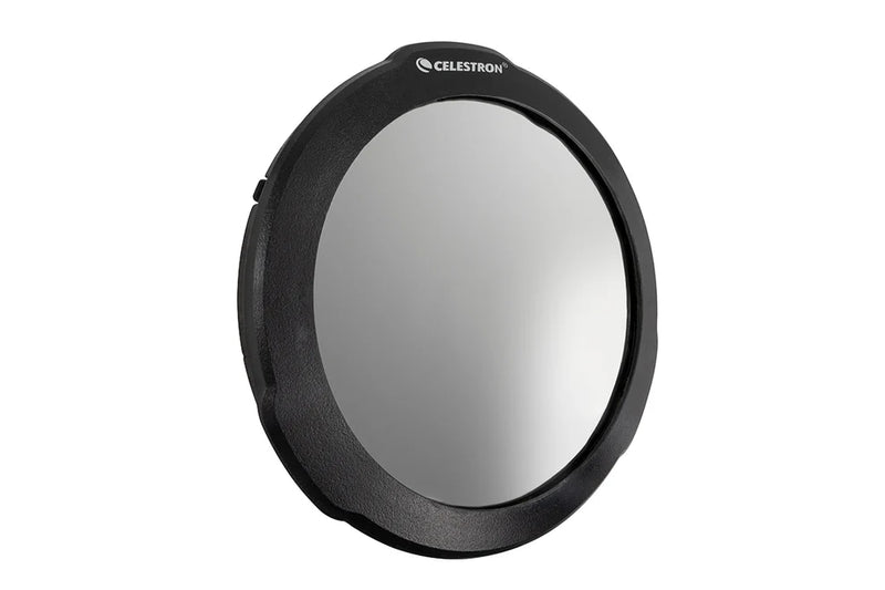 Celestron EclipSmart Solar Filter for 5-inch SCT telescope, designed for safe solar viewing of the Schmit-Cassegrain optics.
