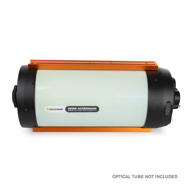 Celestron narrow 6-inch dovetail plate for RASA 6" telescope mount on tripod, used for secure attachment and precise alignment.