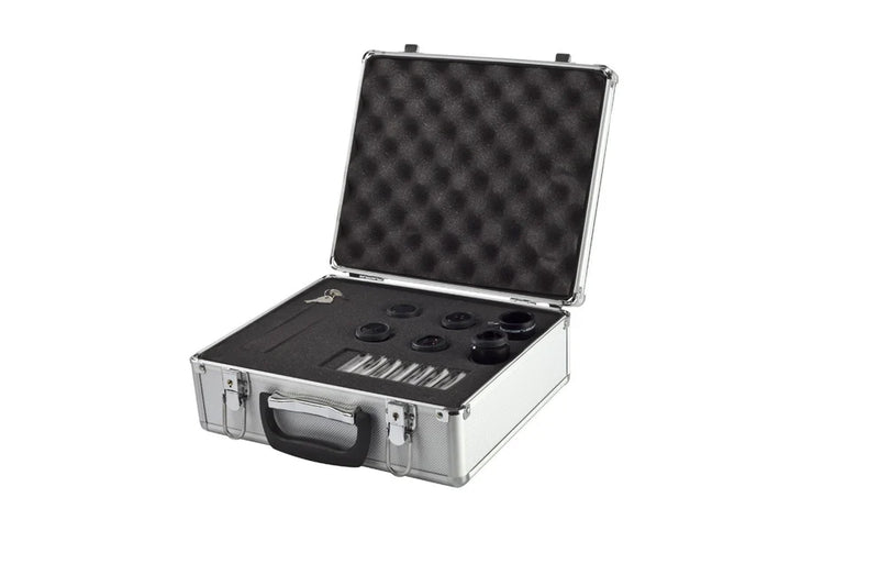 Celestron 1.25-inch eyepiece and filter kit with various accessories for telescope viewing.