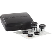 Celestron PowerSeeker Accessory Kit with eyepieces, filters, and adapters for telescope enhancement.