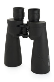Celestron Echelon 20x70 Porro binoculars showing large objective lenses and detailed focusing mechanism