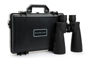 Celestron Echelon 20x70 Porro binoculars with large objective lenses and textured focus wheel for detailed outdoor viewing.
