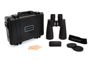 Celestron Echelon 20x70 Porro binoculars with large objective lenses and textured focus wheel for detailed outdoor viewing.