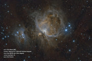 Celestron Advanced VX 6-inch Rowe-Ackermann Schmidt Astro reflector telescope capturing M42 nebula image with IMX183C camera.
