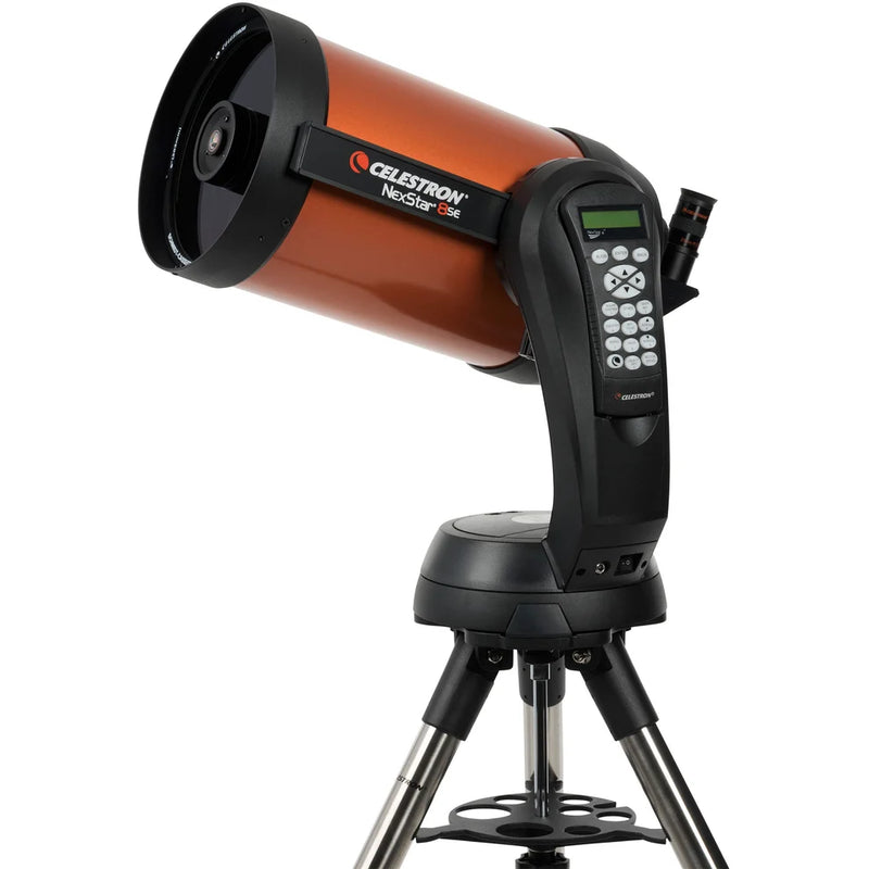 Celestron NexStar 8SE SCT computerized Schmidt-Cassegrain telescope with tripod and mount for astrophotography and stargazing.